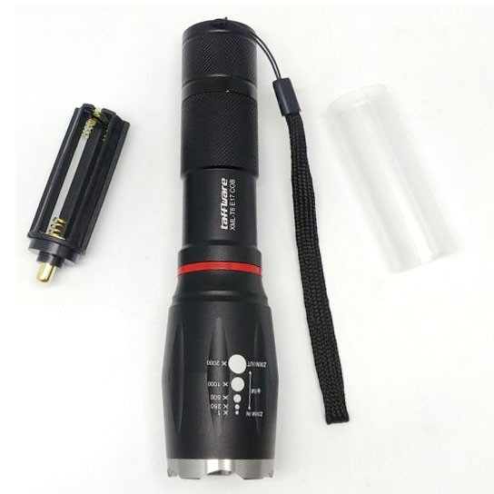 TaffLED Senter LED Torch Cree XM-L T6 8000 Lumens - E17 COB - Black - OMFL3RBK