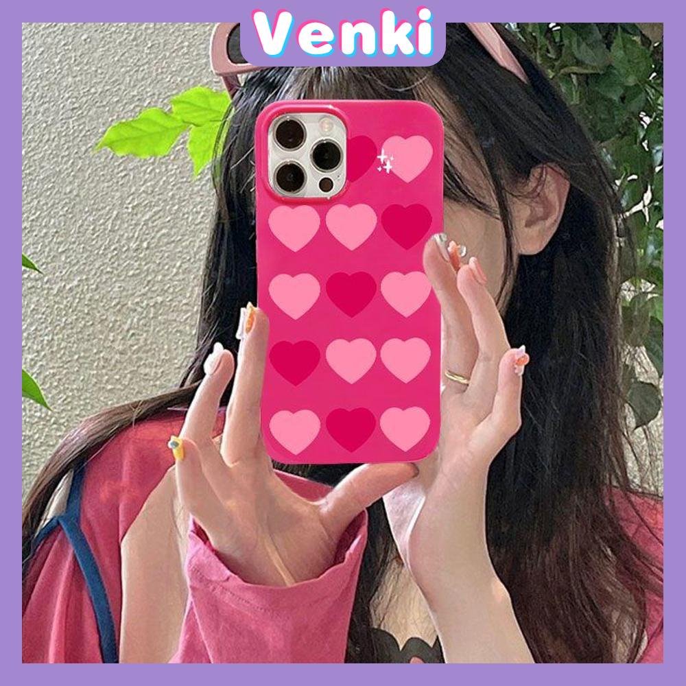 iPhone Case For 14 Series TPU Soft Case Sweet Style Glossy Full Screen Of Love Rose Pink Candy Case Camera Protection Shockproof For iPhone 14 13 12 11 Plus Pro Max 7 Plus X XR