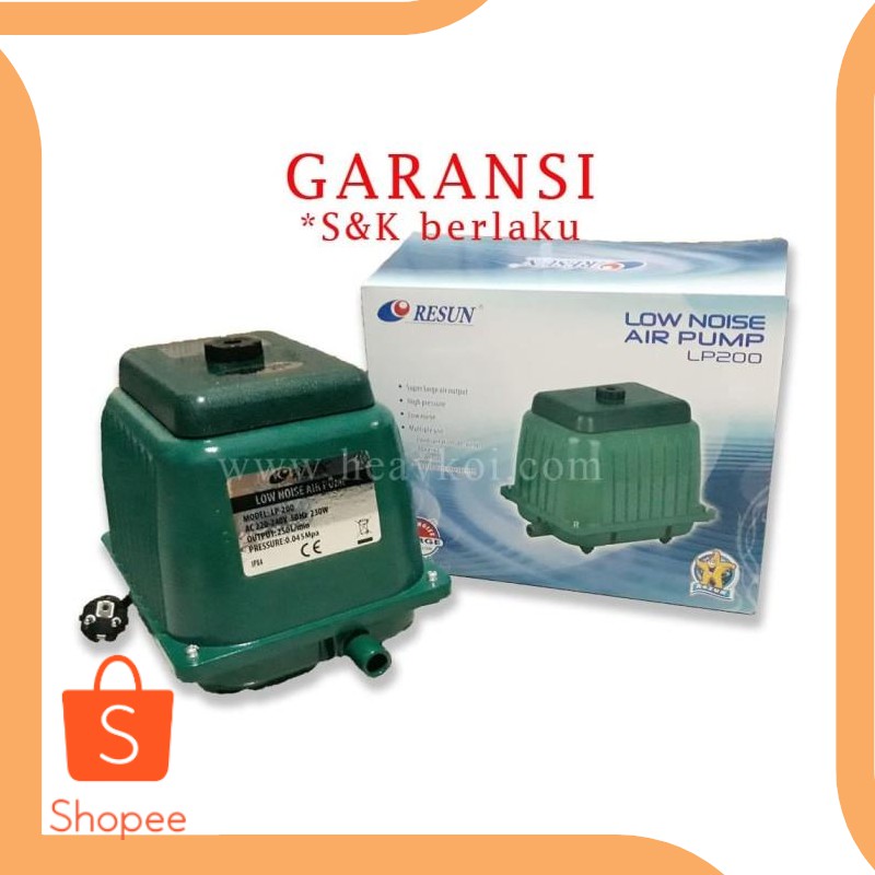 Jual suku cadang Resun LP 200 aerator / air pump / pompa udara 19DEZ Murah