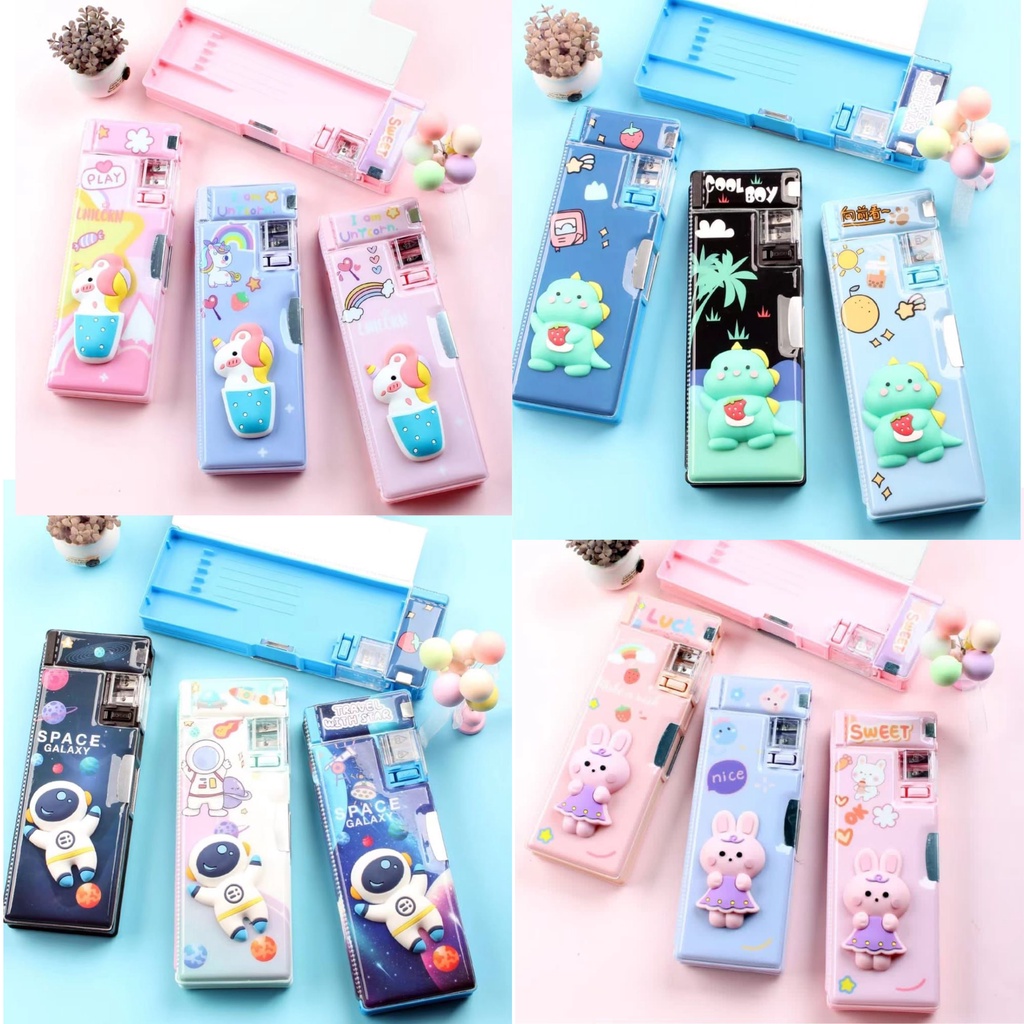 Kotak pensil 3D / tempat pensil karakter / kotak pensil anak / pencil case / smiggle / tempat pulpen / tempat pensil / kotak alat tulis