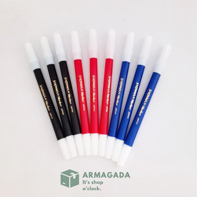 

Spidol Snowman Marker Kecil Warna Hitam - Biru - Merah - Hitam - ECER