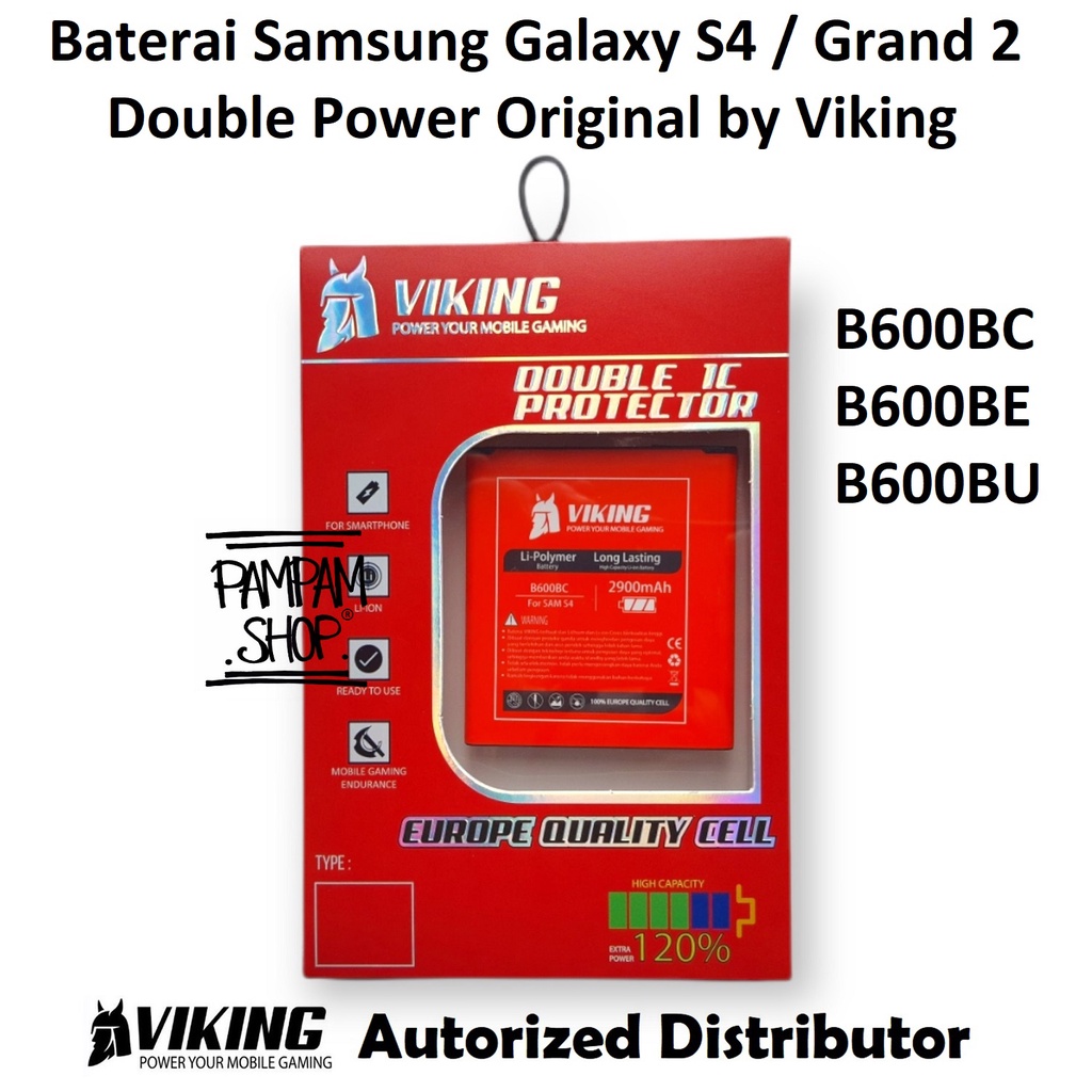 Baterai VIKING Double Power Original Samsung Galaxy Grand 2 G7102 G7105 G7108 Batre Batrai Battery B600BC B600BE B600BU