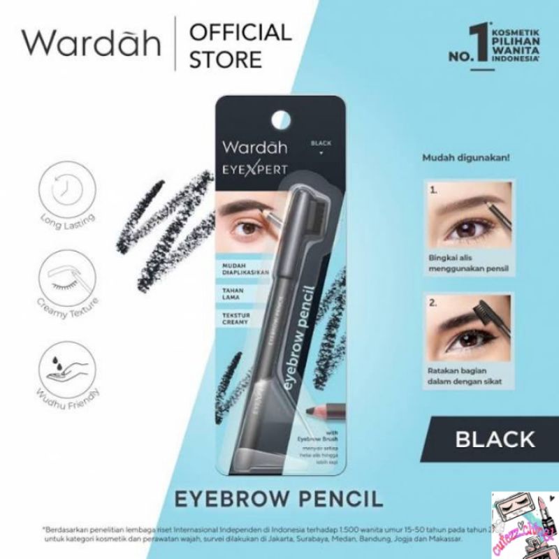 ☃Cutezz_Ching1☃Wardah Eyebrow Pencil 1.14g - Pensil Alis