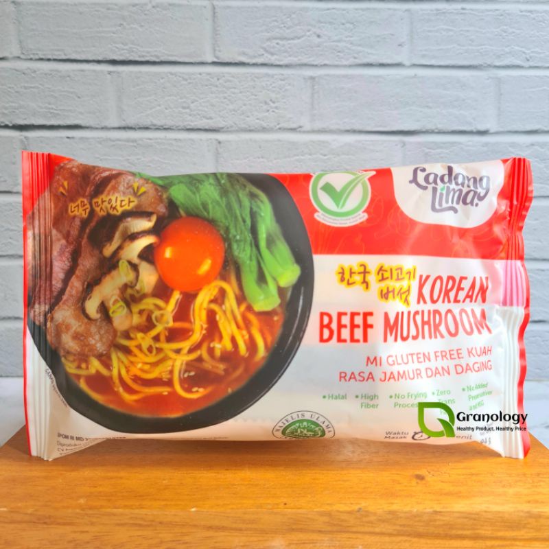 Ladang Lima Korean Beef Mushroom / Mie Sehat Gluten Free 94 gram