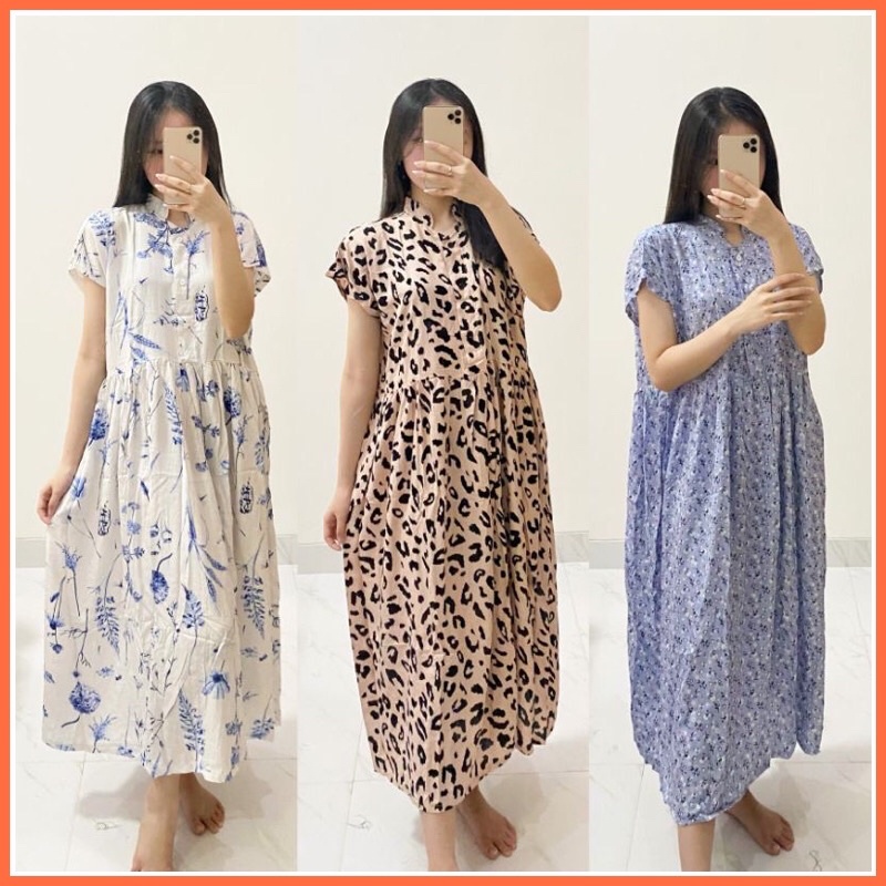 Home Dress Daster Rayon Busui|Daster rayon Ruffle Kekinian