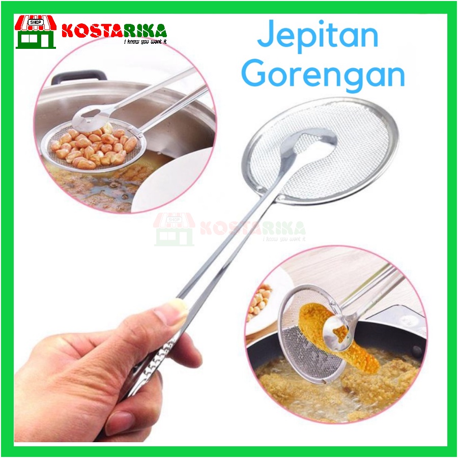 KOSTARIKA Jepitan Gorengan Dengan Tirisan Minyak 2 in 1