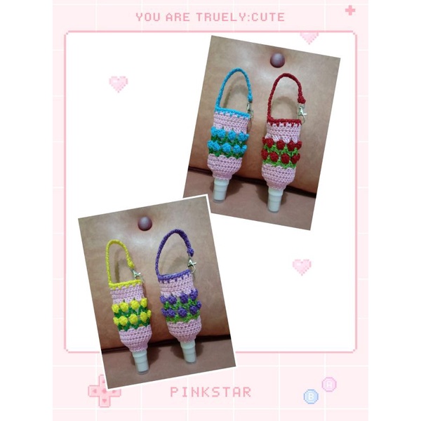 Holder hand sanitizer rajut/gantungan hand sanitizer