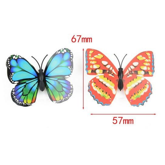 3D Butterfly Wall Sticker - Stiker Dinding Kupu-kupu (12pcs)