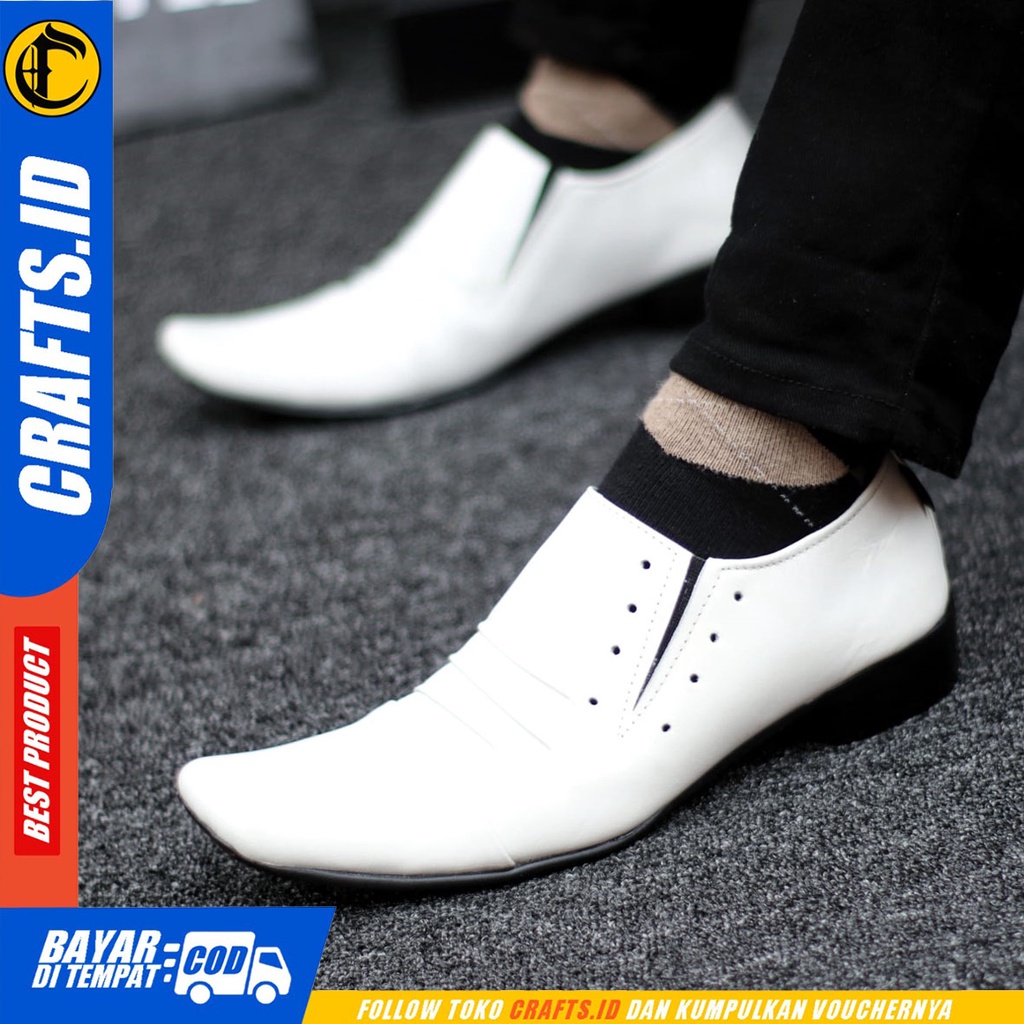 CRAFTS veil - Sepatu Pantopel Formal Kulit Asli Kerja Slop Pria