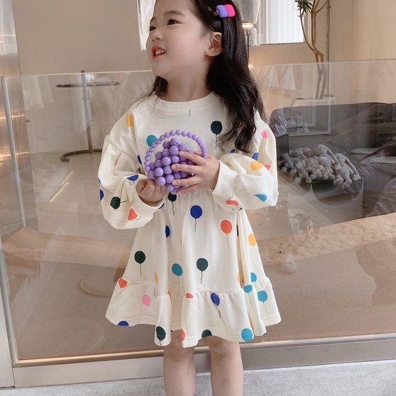 babyfit SWEET BALOON baju dress anak perempuan lengan panjang sc-m531r