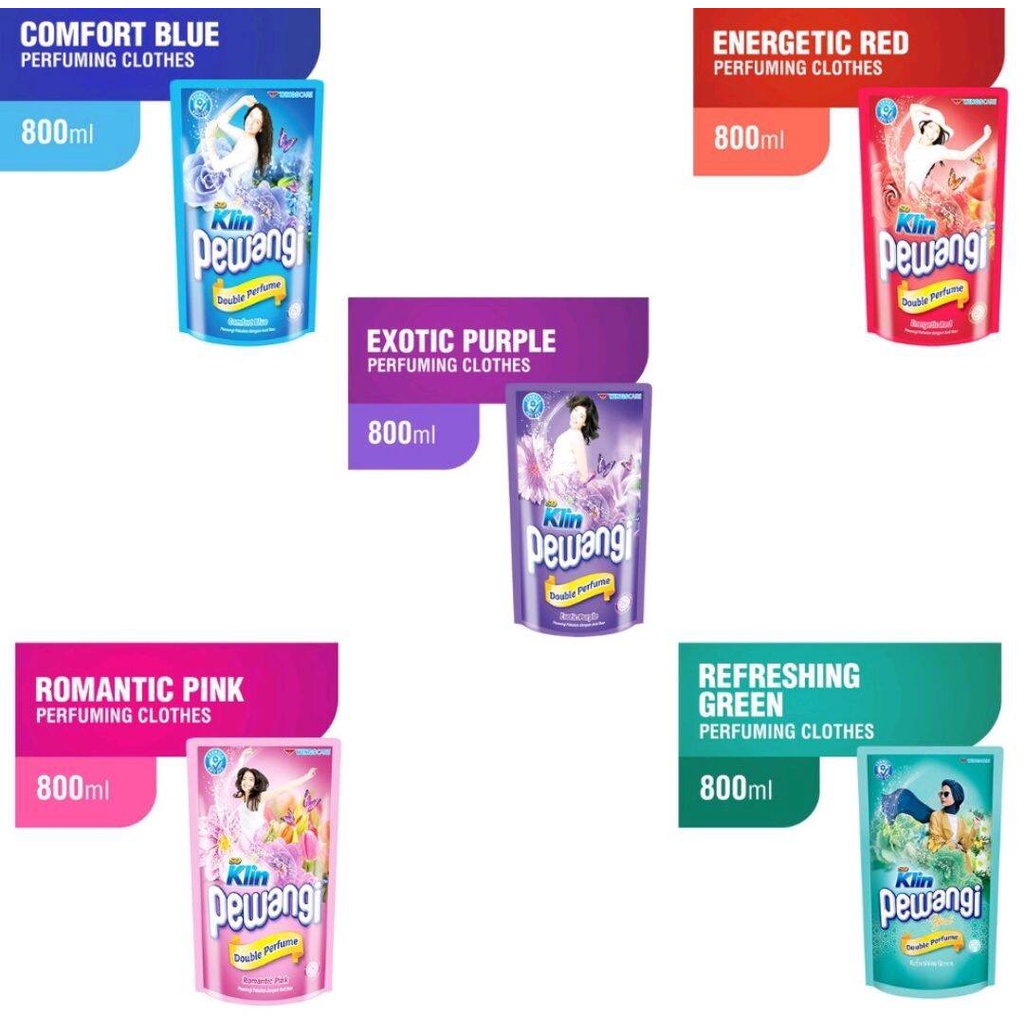 Soklin Pewangi 800ml - Blue PInk Red Green Purple Active Sport