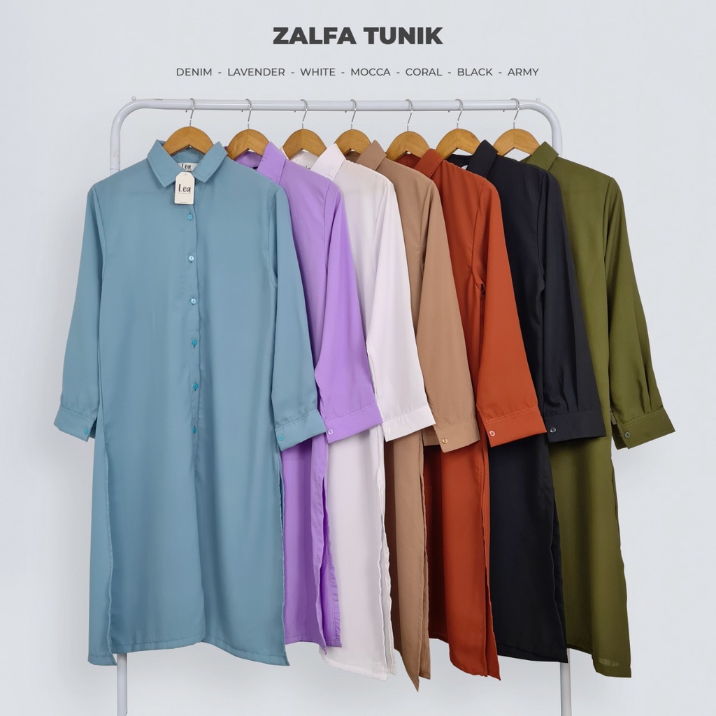 zalfa tunik kemeja/ termurah