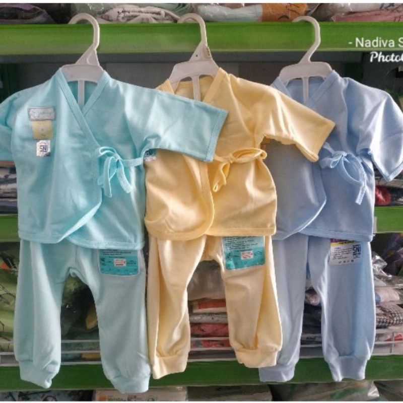 nadiva baru KIMONO BAYI LENGAN PANJANG PUTIH POLOS NARY ATASAN BAJU BAYI HALUS NEWBORN AQIQAH PIYAMA