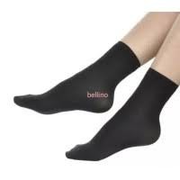 Bellino - Termurah Kaos Kaki Wanita Diatas Mata Kaki Warna Kulit dan Hitam Kaos Kaki Muslimah Polos-2