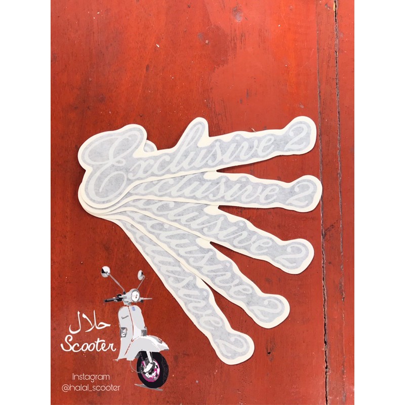 sticker / Stiker emblem tempong vespa px exclusive 2 original danmotor