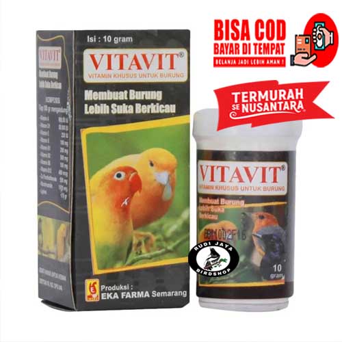VITAVIT POWDER EKA FARMA SERBUK OBAT VITAMIN SEMUA BURUNG MENINGKATKAN NAFSU MAKAN DAN KIAUAN BURUNG