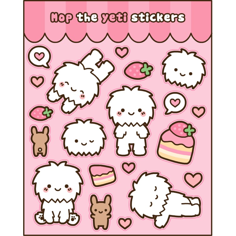 

STICKER MOP THE YETI WATERPROOF / STIKER ESTETIK / STICKER TUMBLR / STIKER LUCU