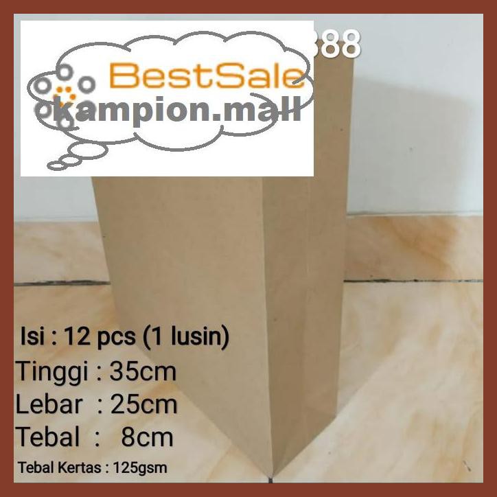

Y7Tuut7- Paperbag/Paper Bag/ Tas Belanja Polos Uk. 26X34X9Cm - Cokelat E46Et57-
