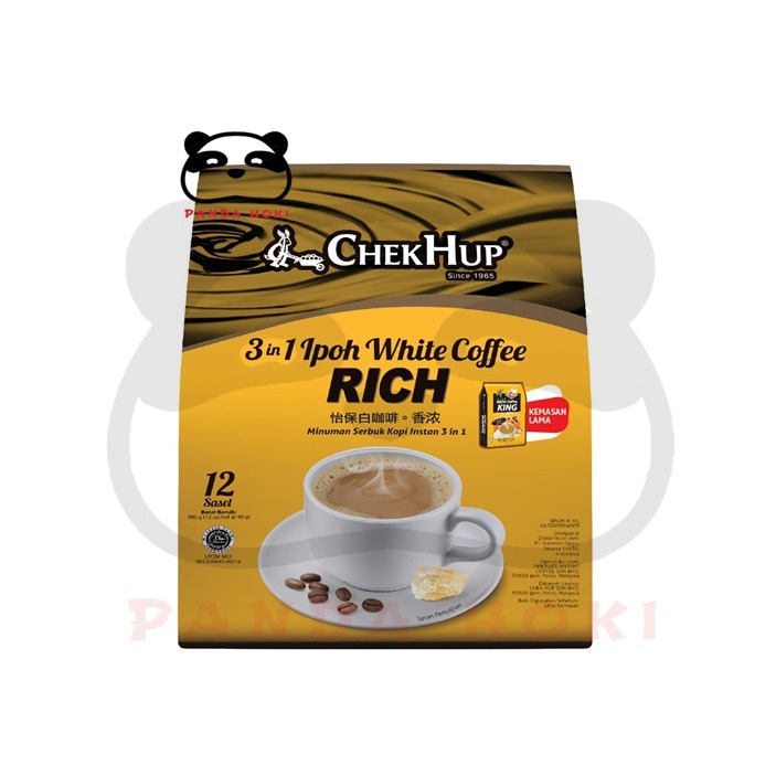 

CHEK HUP RICH 3 IN 1 Ipoh White Coffee 600 gr / Chekhup King [ 12 sachet x 40 gr]