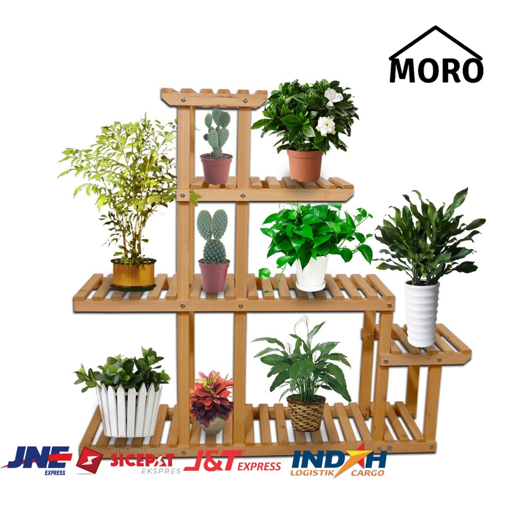 RAK BUNGA KAYU 6 SUSUN TERMURAH Wooden Flower Rack - WFR 010