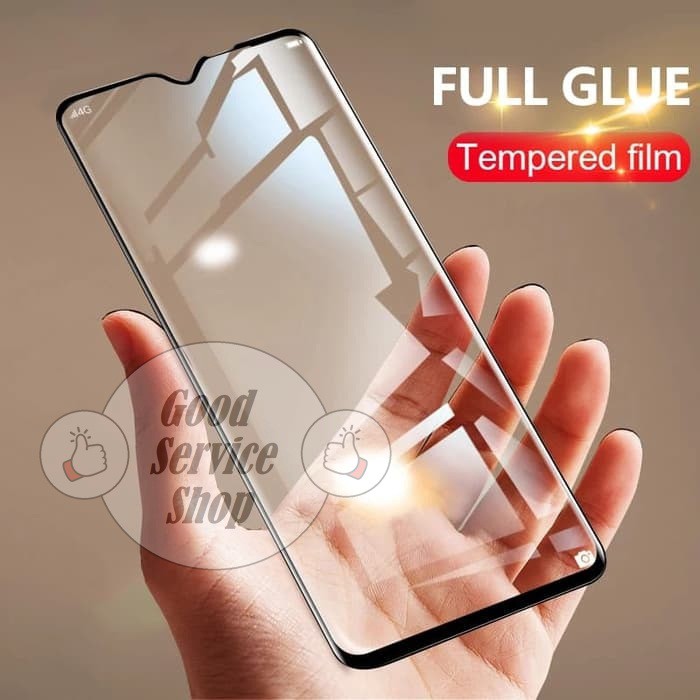 Tempered Glass anti gores Layar Realme C21 2021 Full Glue Lem Cover Screen Guard Protector 6D 9D 11D