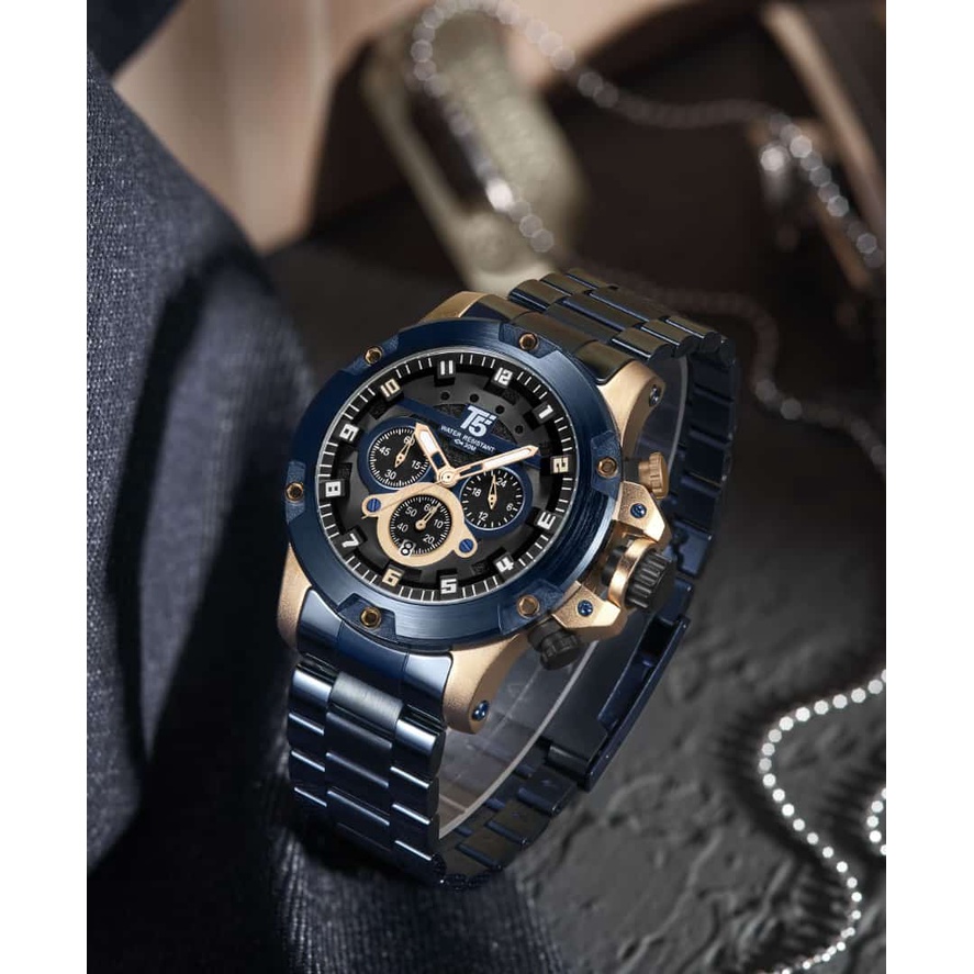 JAM TANGAN COWOK RANTAI T5 H 3760G STAINLESS STEEL ORIGINAL WR/JAM TANGAN TERBARU COWOK/T5 H 3760G ORIGINAL
