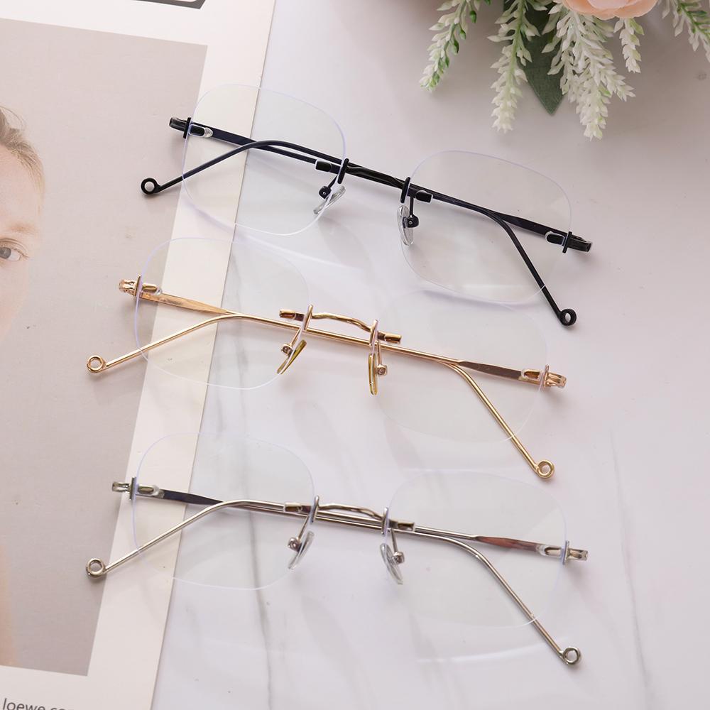 R-flower Kacamata Frame Kotak Bahan Metal Untuk Wanita