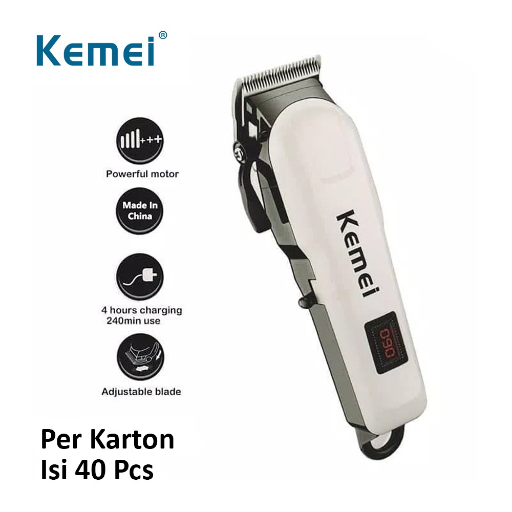 Kemei KM-809A Isi 40 Pcs Dus Karton Mesin Cukur Rambut Hair Clipper