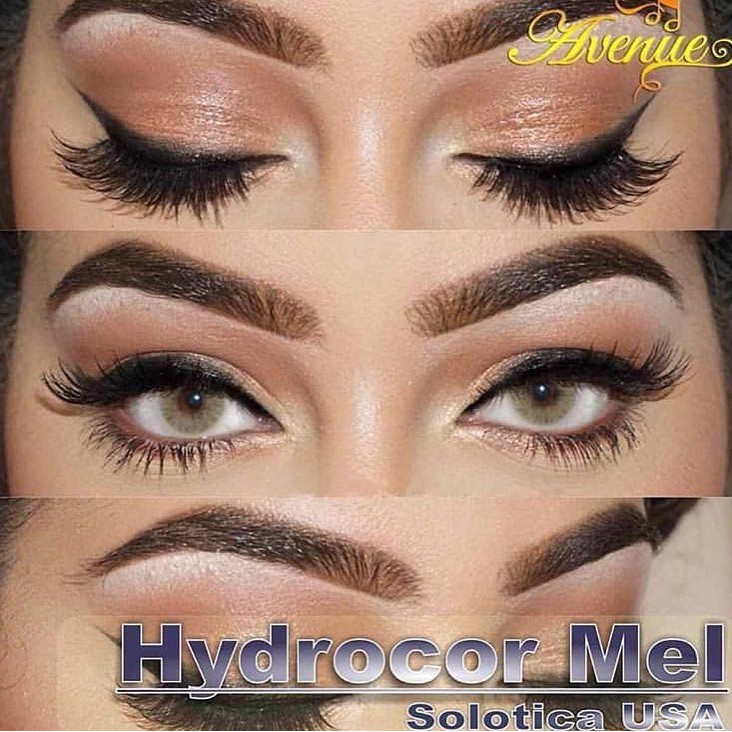 Softlens Avenue Solotica Hydrocor Mel (Honey Yellowish / Coklat Kuning) Lens Arab Minus Murah