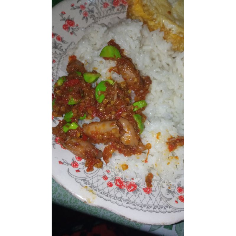 

Sambal baby cumi pete