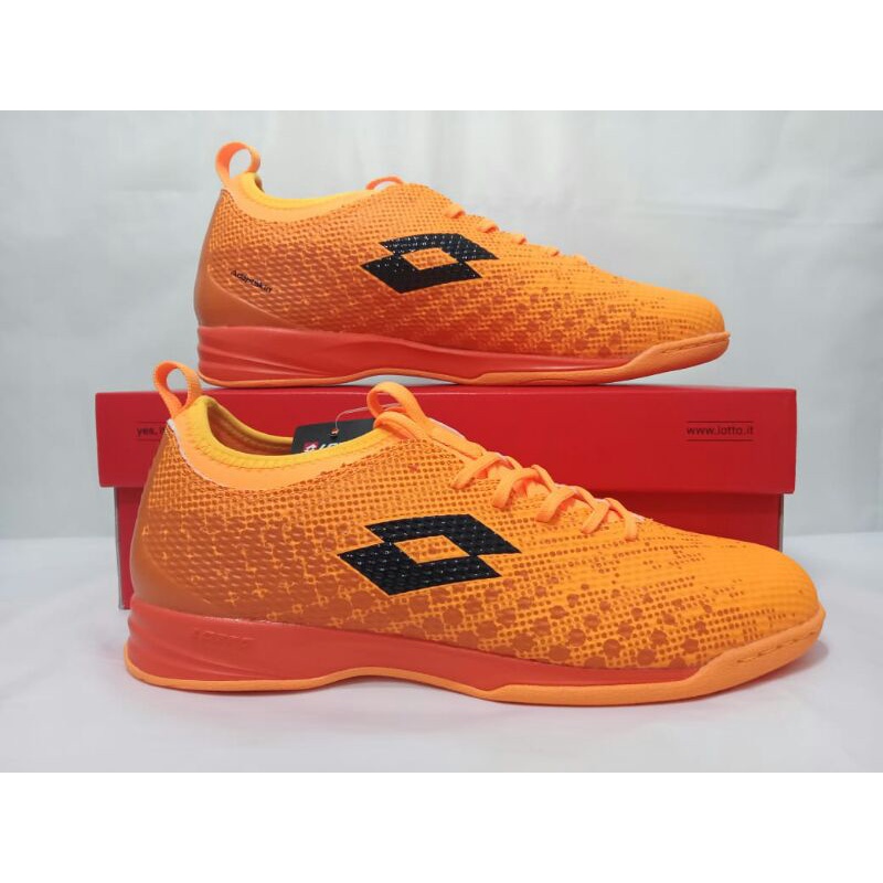 sepatu futsal lotto SPARK IN beat Orange Ready [ L01040004] Original