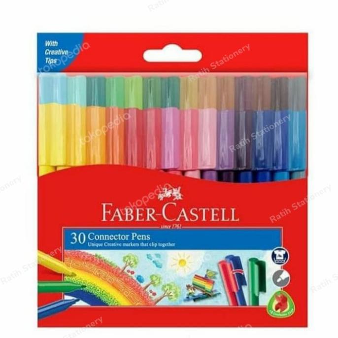 

Connector Pen Faber Castell 30 Warna / Spidol Warna Faber Castell 30