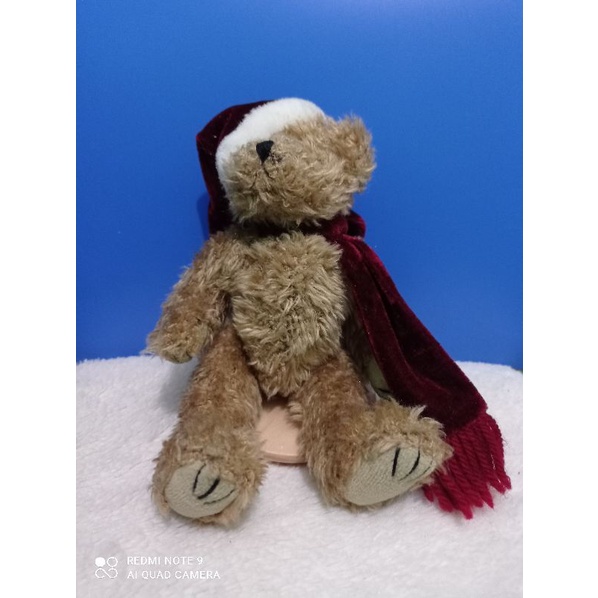Boneka TY Teddy Topi Natal
