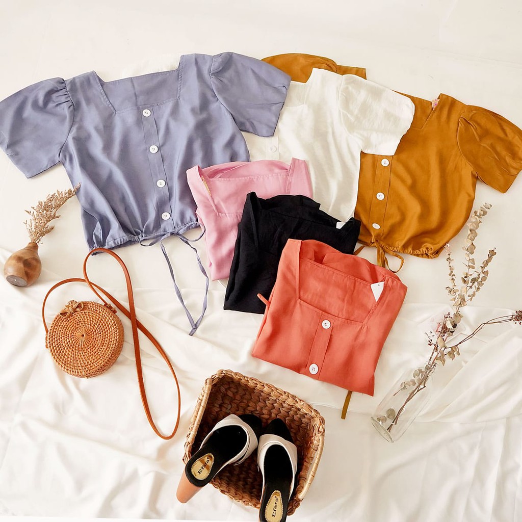 Blouse / Atasan / Baju Wanita Model Karet Pinggang