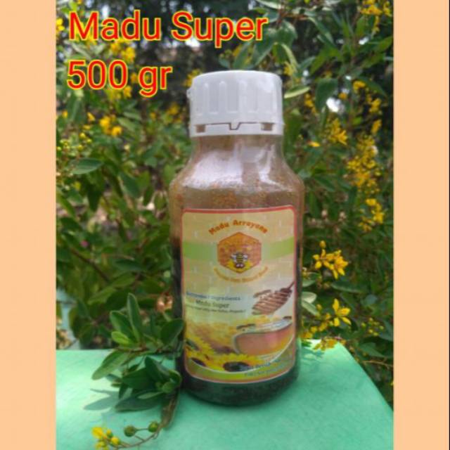 

Madu Super Arrayana 500gr, Madu Murni +Bee Pollen +Royal Jelly +Propolis