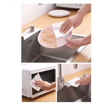HL0133 Kertas Tissue Roll Nyerap Minyak Lembut Pembersih Alat Dapur Bisa Digunakan Kembali