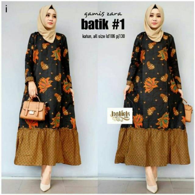 Bisa JUMBO gamis syari batik modern