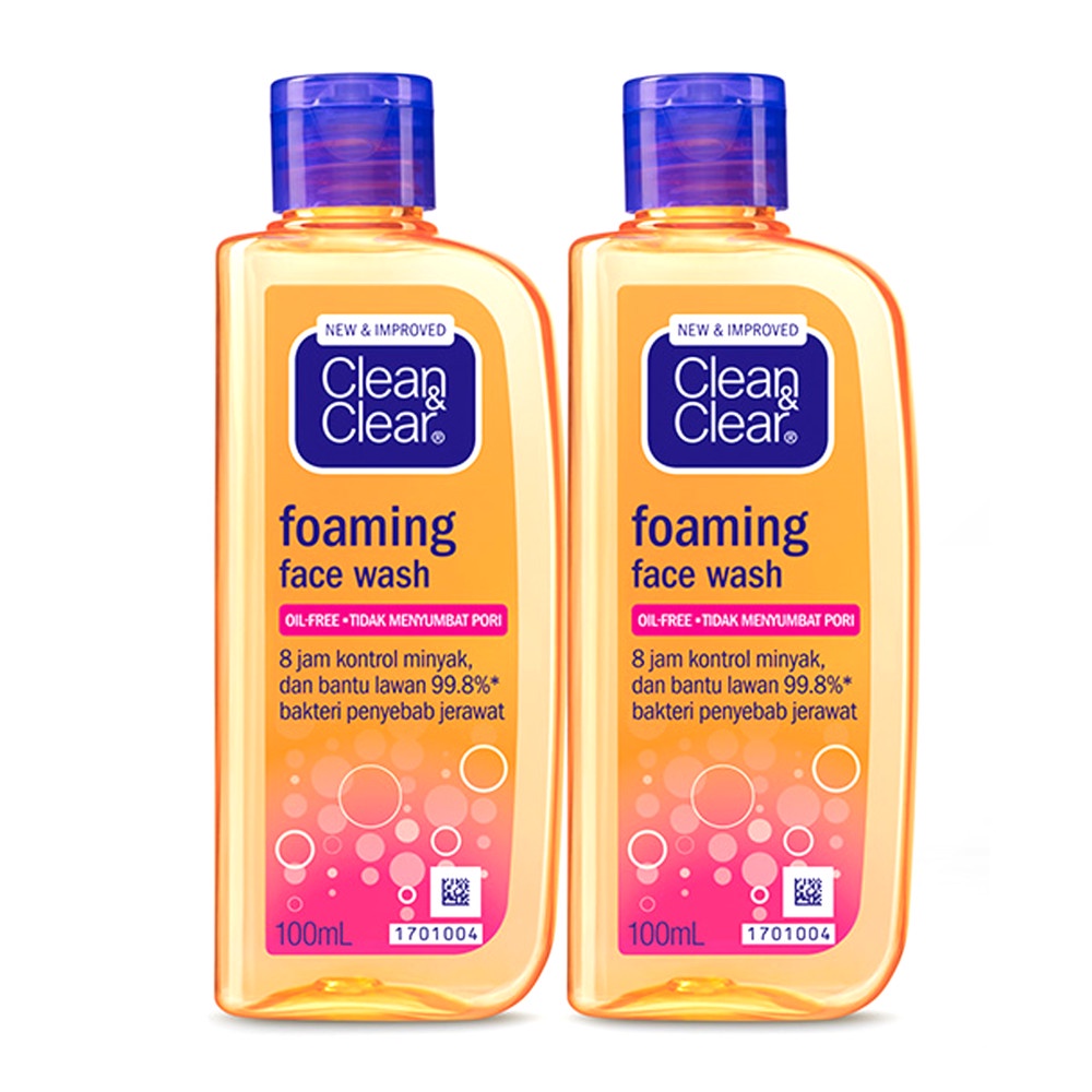 [Twin Pack] Clean and Clear Foaming Facial Wash  2x100ml [isi2pc]