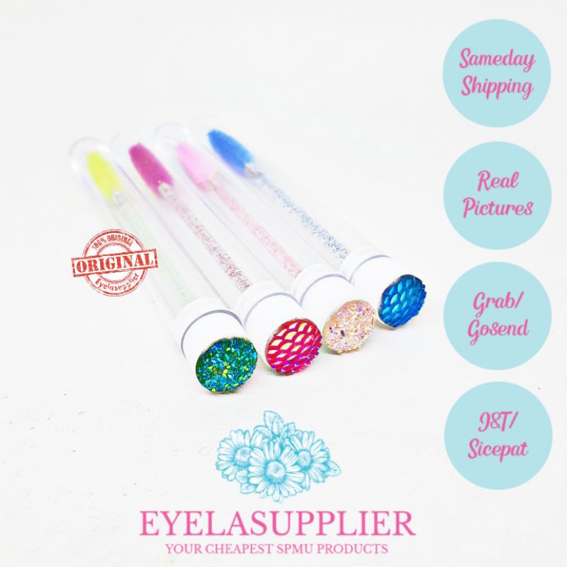 mascara wand glitter dengan tabung with TUBE sisir bulu mata disposal kuas brush maskara