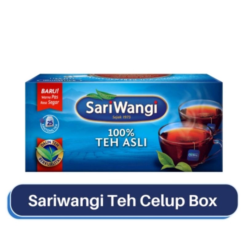 

N_S_Y Sariwangi 100% teh asli kemasan box isi 25 kantong teh