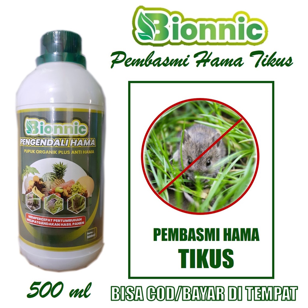 BIONNIC 500 ML Pupuk Pestisida Hama Tikus Padi Sawah dan Tikus Kebun, Pupuk Semprot Pengusir Hama Ti