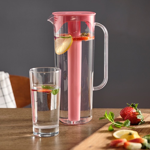 MOPPA Pitcher dengan penutup biru tua - merah cerah