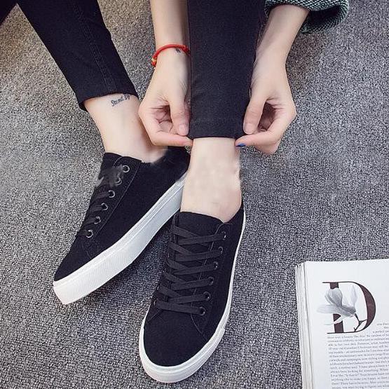 SCB Sepatu Kets Wanita/Pria | Sepatu Sekolah | Sepatu Kuliah Kode DS Hitam .