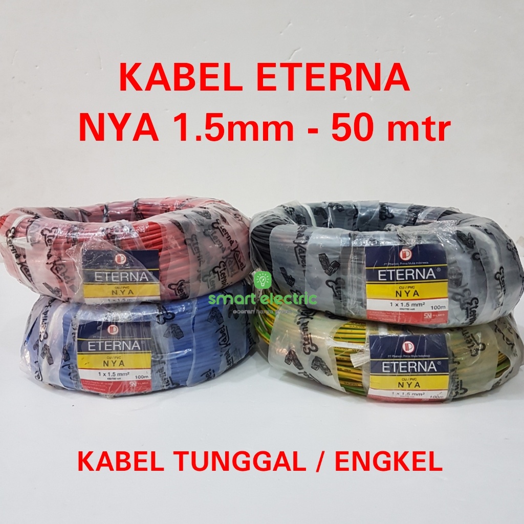 Jual Kabel Listrik Tunggal Eterna Nya Mm Mtr Engkel Sni Lmk