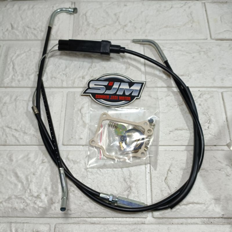 Kabel gas rc rc100 dan Reparkit parkir karburator karbu rc rc100 SET