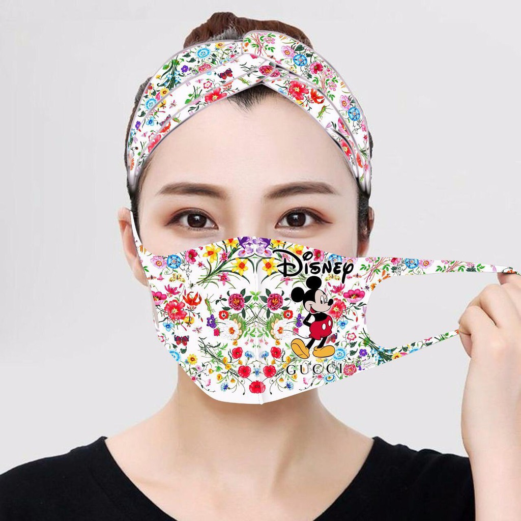 BANDANA MASKER SET GUCCI MICKEY DISNEY FULL - ORIGINAL BRANDED IMPORT