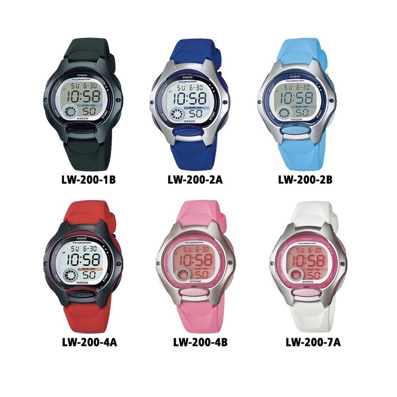 Casio Original LW-200 / LW200 Jam Tangan Wanita Digital Karet