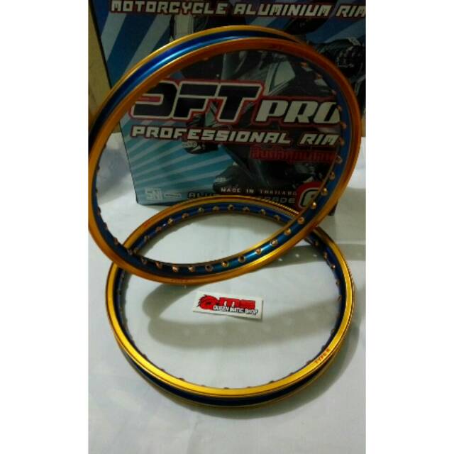 Velg velk DFT thailand 2tone twotone blue/gold Ring 17