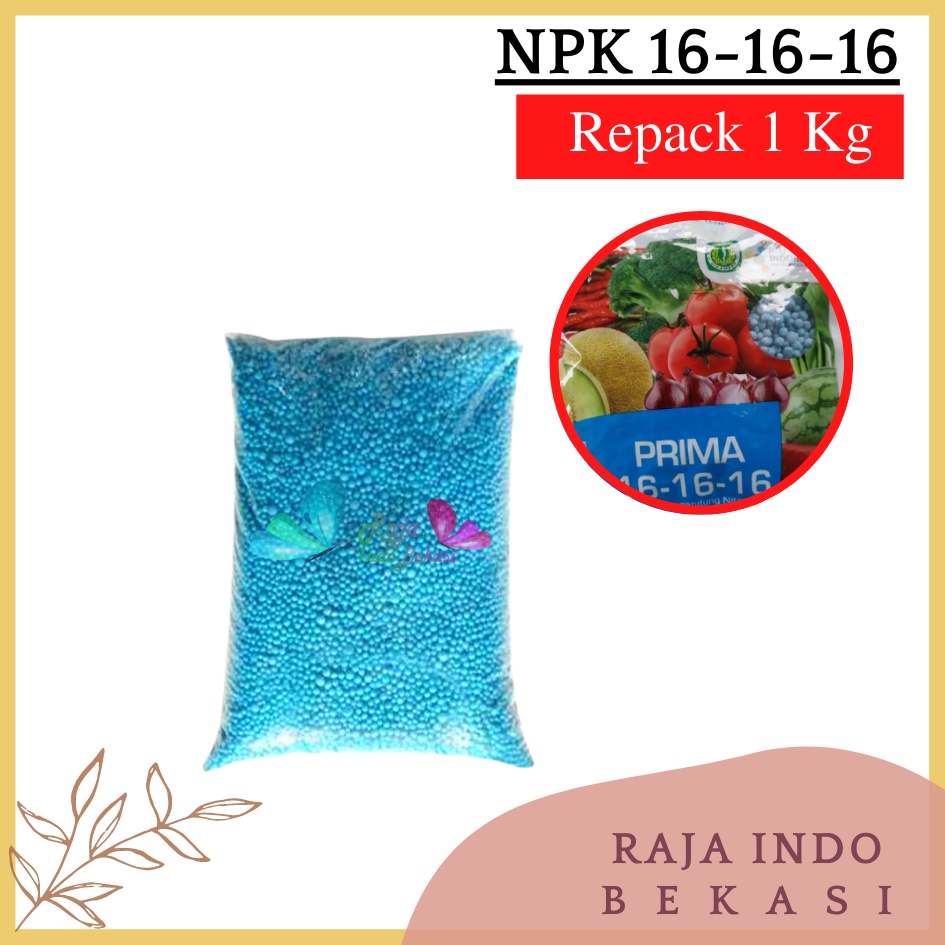 Repack Pupuk Prima / Mutiara 16-16-16 1 Kg Pupuk Npk Biru 161616 Pupuk Pertumbuhan Bibit Benih