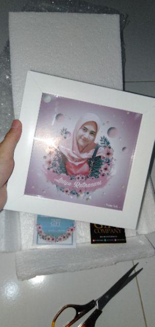 Super Pop Frame (bingkai/frame 32x42cm  (desaign Gambar Digital + Softfile) Kado Wedding,bday,dll)